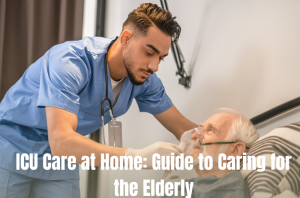 A Caretaker Taking Care Diseased Elderly