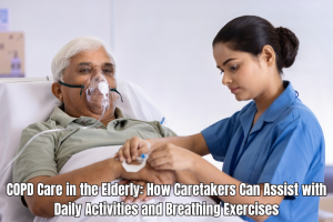 A care taker helping an elderly With COPD