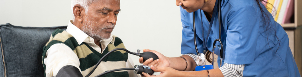 A Nurse Monitoring a Post Hospital Discharged Elderly