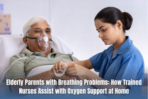 A Nurse With An Elderly With Breathing Problems